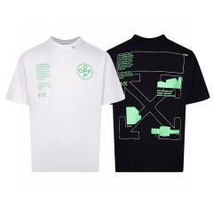 1:1 Top Quality Off White Off-White Tape Arrow T-Shirt Black White