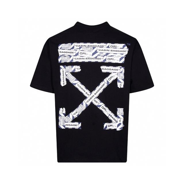 1:1 Top Quality Off White Off-White Tape Arrow T-Shirt Black White