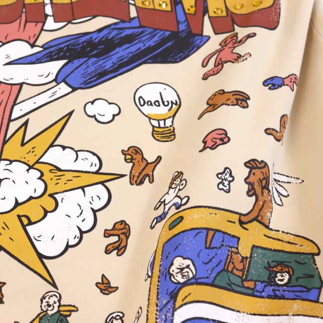 Absurd Cartoon Print Washed Version Tee 2 colors 28758556