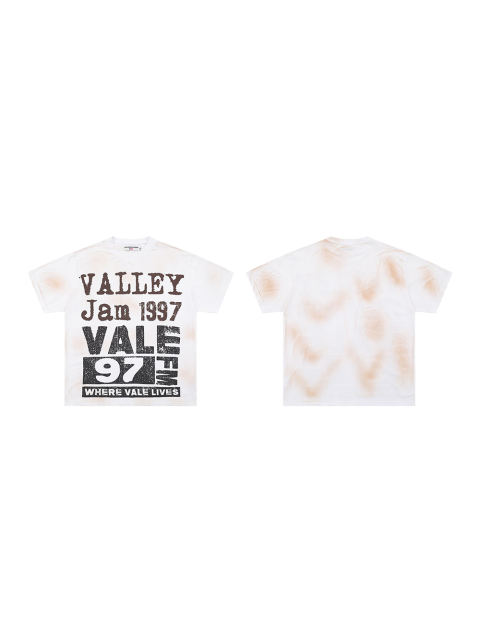 Vale Forever Mottled Letter Print Washed Version Tee