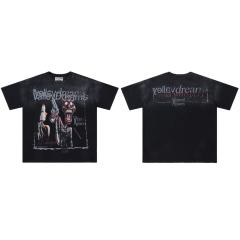 Vintage Devil Gun Graphic Grunge Streetwear T-Shirt 28978064