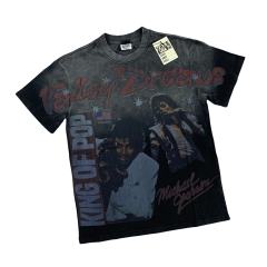 28209012 King Of Pop Printed Washed Version Tee