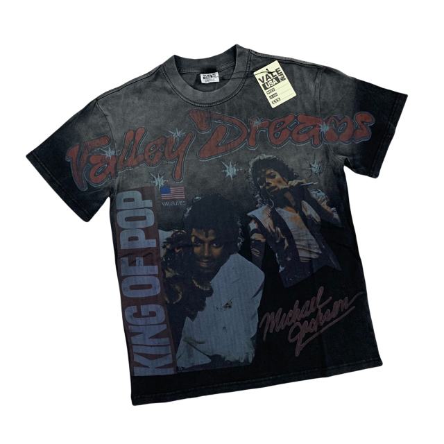 28209012 King Of Pop Printed Washed Version Tee