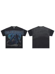 28219109 Blue beads string Printed Washed Version Tee