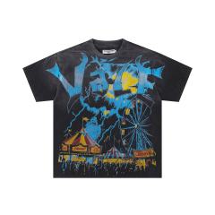 Vale Forever Ferris Wheel Rave Party Ghost Print Washed Version Tee
