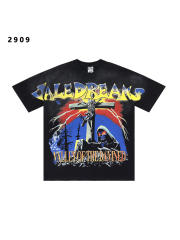 Gradient Letter Print Washed Version Tee 28756484