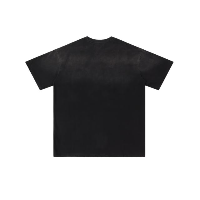 Pure Bucket Basketball Print T-Shirt Black Vintage Cotton Streetwear Tee 28978037