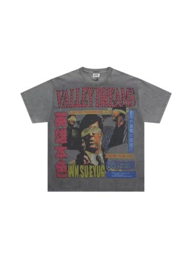 Rhinestone-Embellished A Better Tomorrow Retro Print T-Shirt 29019015