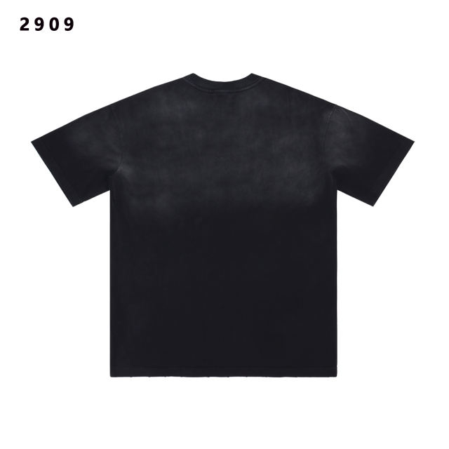 Gradient Letter Print Washed Version Tee 28756484