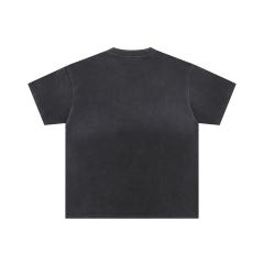 Vale Forever Rhinestone Letter Graffiti Character Print Washed Version Tee