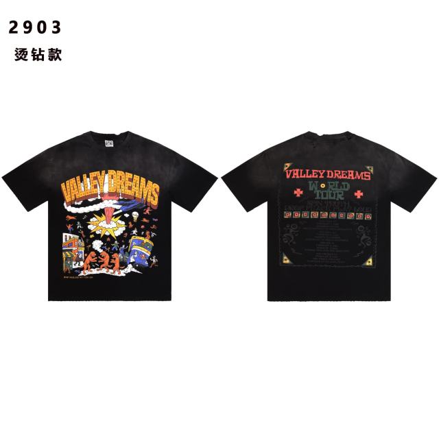 Absurd Cartoon Print Washed Version Tee 2 colors 28758556