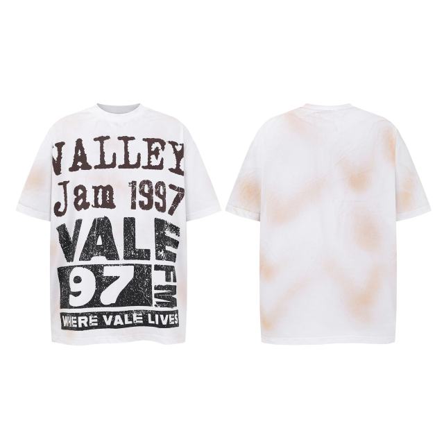 Vale Forever Mottled Letter Print Washed Version Tee