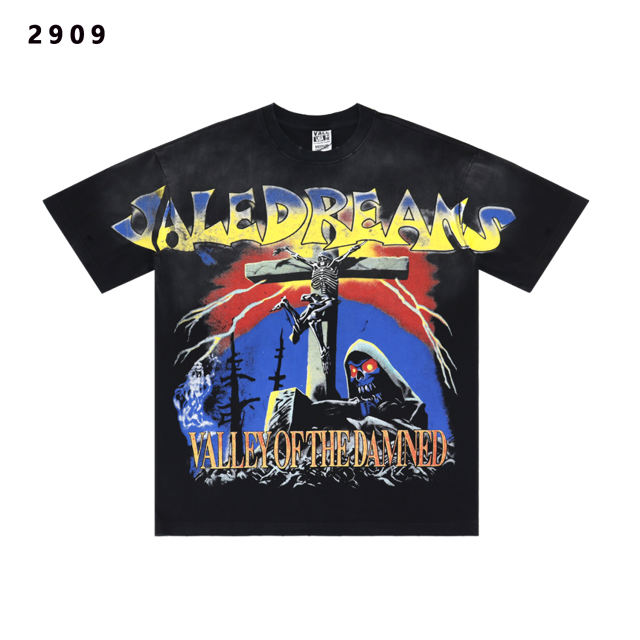 Gradient Letter Print Washed Version Tee 28756484
