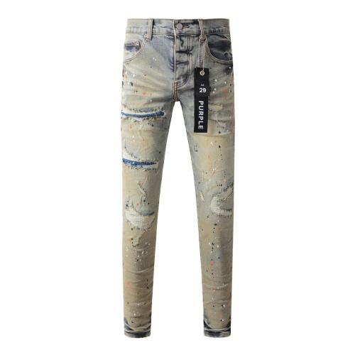 1:1 PURPLE BRΑND Splatter Ink Skinny Fits Jeans