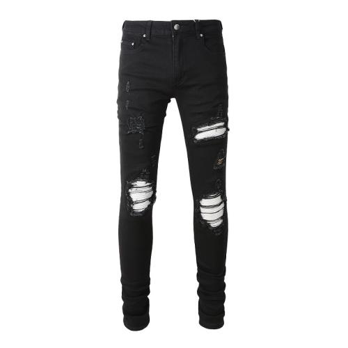 Amir* Destroy White Patch Jeans