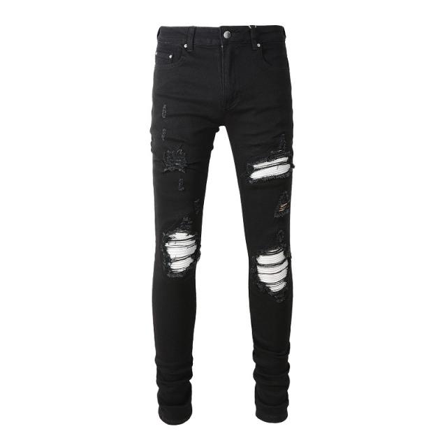 Amir* Destroy White Patch Jeans
