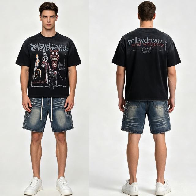 Vintage Devil Gun Graphic Grunge Streetwear T-Shirt 28978064