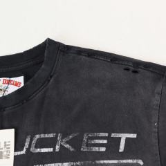 Pure Bucket Basketball Print T-Shirt Black Vintage Cotton Streetwear Tee 28978037
