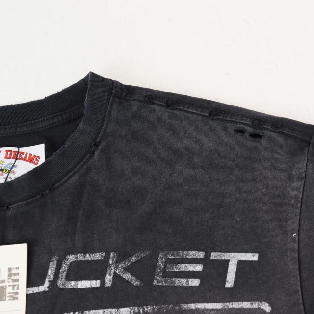Pure Bucket Basketball Print T-Shirt Black Vintage Cotton Streetwear Tee 28978037