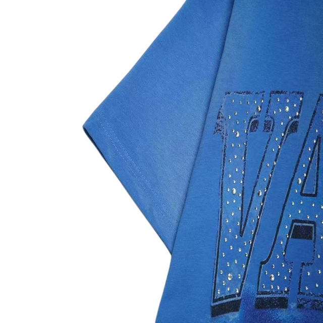 Rock Graphic Vintage Washed Blue T-Shirt 29018981