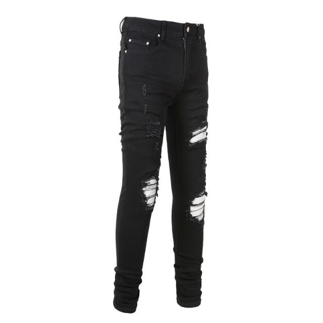 Amir* Destroy White Patch Jeans