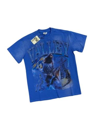 Rock Graphic Vintage Washed Blue T-Shirt 29018981