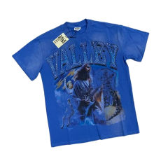 Rock Graphic Vintage Washed Blue T-Shirt 29018981