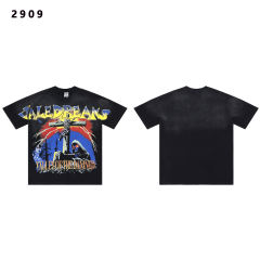 Gradient Letter Print Washed Version Tee 28756484