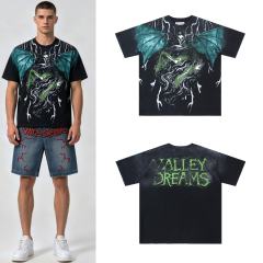 Vintage Washed Grim Reaper Print Loose Fit Streetwear T-Shirt 28978080