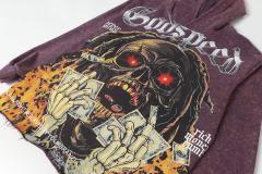 Skeleton Dollar Letter Print Washed Hoodie 2 colors 28690404
