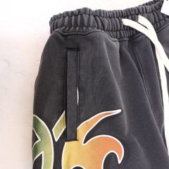 Gradient Sunflower Pattern Print Washed Version Hoodie & Pants Set 2 colors 28705417