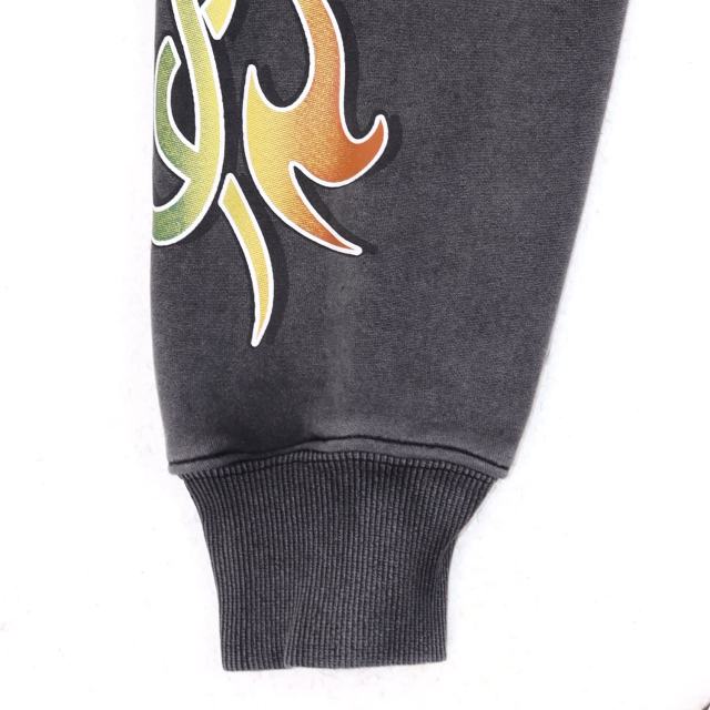 Gradient Sunflower Pattern Print Washed Version Hoodie & Pants Set 2 colors 28705417