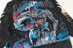 Skeleton Robot Print Washed Hoodie 2 colors 28696536