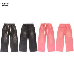 Embroidered Distressed Washed Version Zippe Hoodie & Pants Set 2 colors 28755586