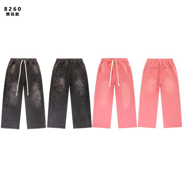 Embroidered Distressed Washed Version Zippe Hoodie & Pants Set 2 colors 28755586