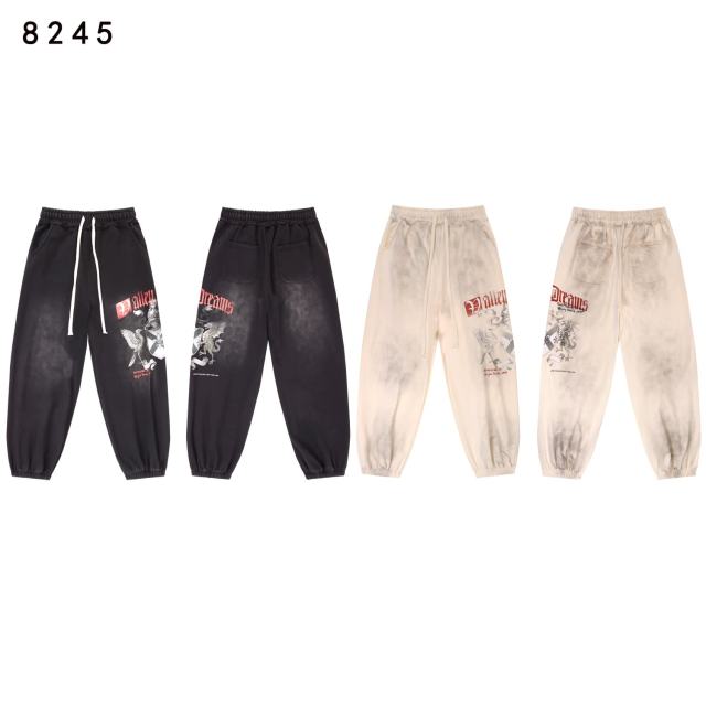 Eagle Evil Dragon God Print Washed Version Hoodie & Pants Set 2 colors 28705416
