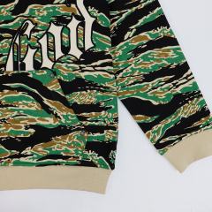Camouflage Embroidered Letter Zipper Hoodie 4 colors 28705421