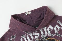 Skeleton Dollar Letter Print Washed Hoodie 2 colors 28690404