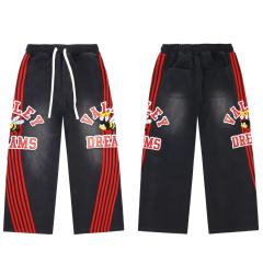 Angry Bee Print Washed Version Hoodie & Pants Set 4 colors 28705419