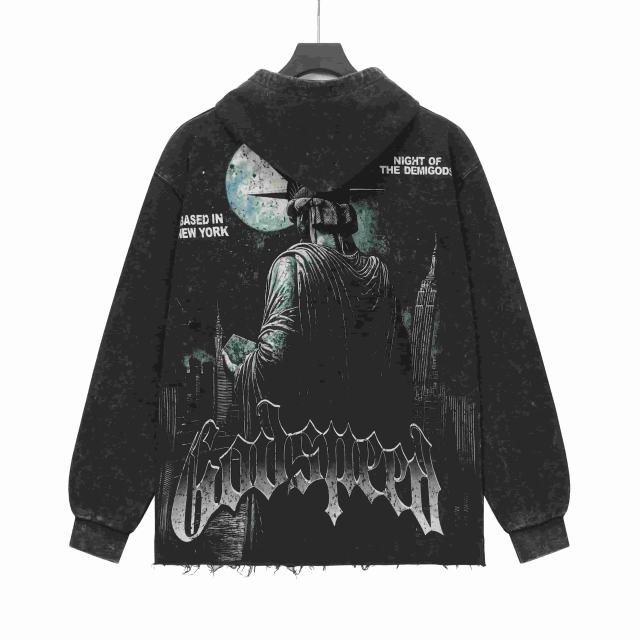 Wear Holy Images Print Washed Hoodie 2 colors 28696539