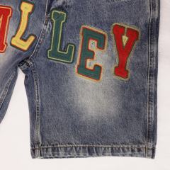 Colorful Embroidered Letter Denim Shorts 2 colors 28759554