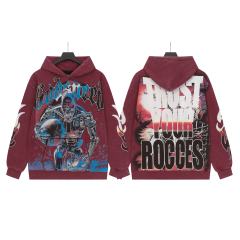 Skeleton Robot Print Washed Hoodie 2 colors 28696536