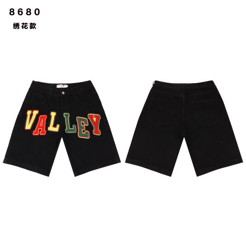 Colorful Embroidered Letter Denim Shorts 2 colors 28759554