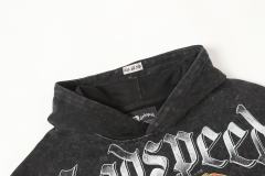 Skeleton Dollar Letter Print Washed Hoodie 2 colors 28690404