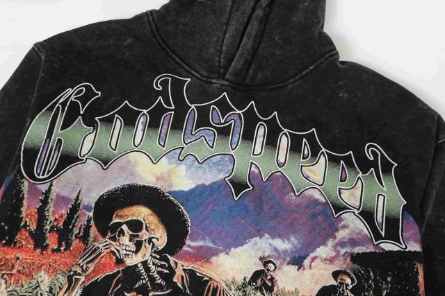 Rhinestone Logo Washed Version Zipper Hoodie 2 colors 28705411