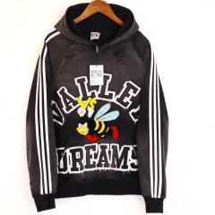 Angry Bee Print Washed Version Hoodie & Pants Set 4 colors 28705419