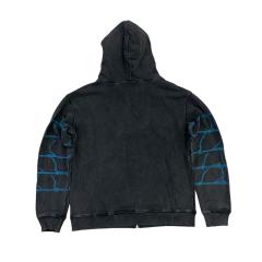 Spider Alphabet Print Washed Version Hoodie 28559500