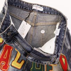 Colorful Embroidered Letter Denim Shorts 2 colors 28759554