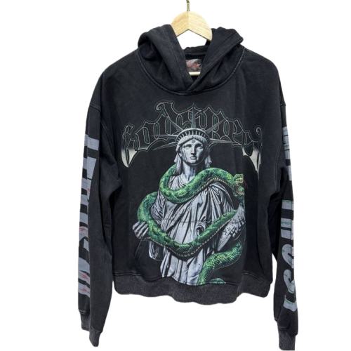 Python Goddess Statue Print Washed Hoodie 28716637