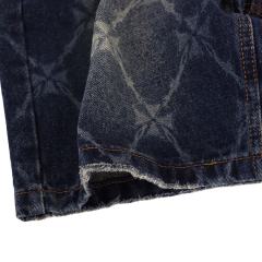 Quilted Laser-Cut Washed Denim Shorts 2 colors 28899678